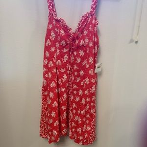 NWT Free people red mini sun dress